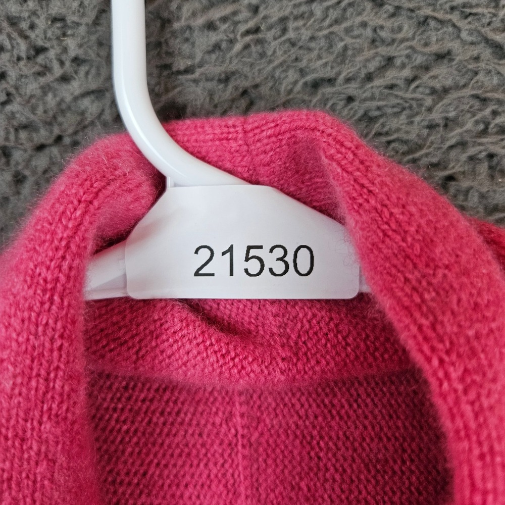 Ann Taylor Womens Large Pink 100% Cashmere Surplice Shawl Collar Sweater - Picture 8 of 8